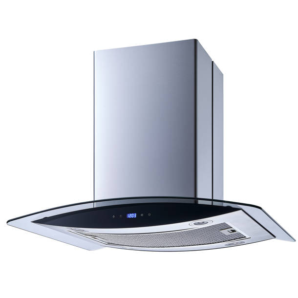 Winflo 36" 475 CFM Convertible Island Range Hood in Stainless Steel